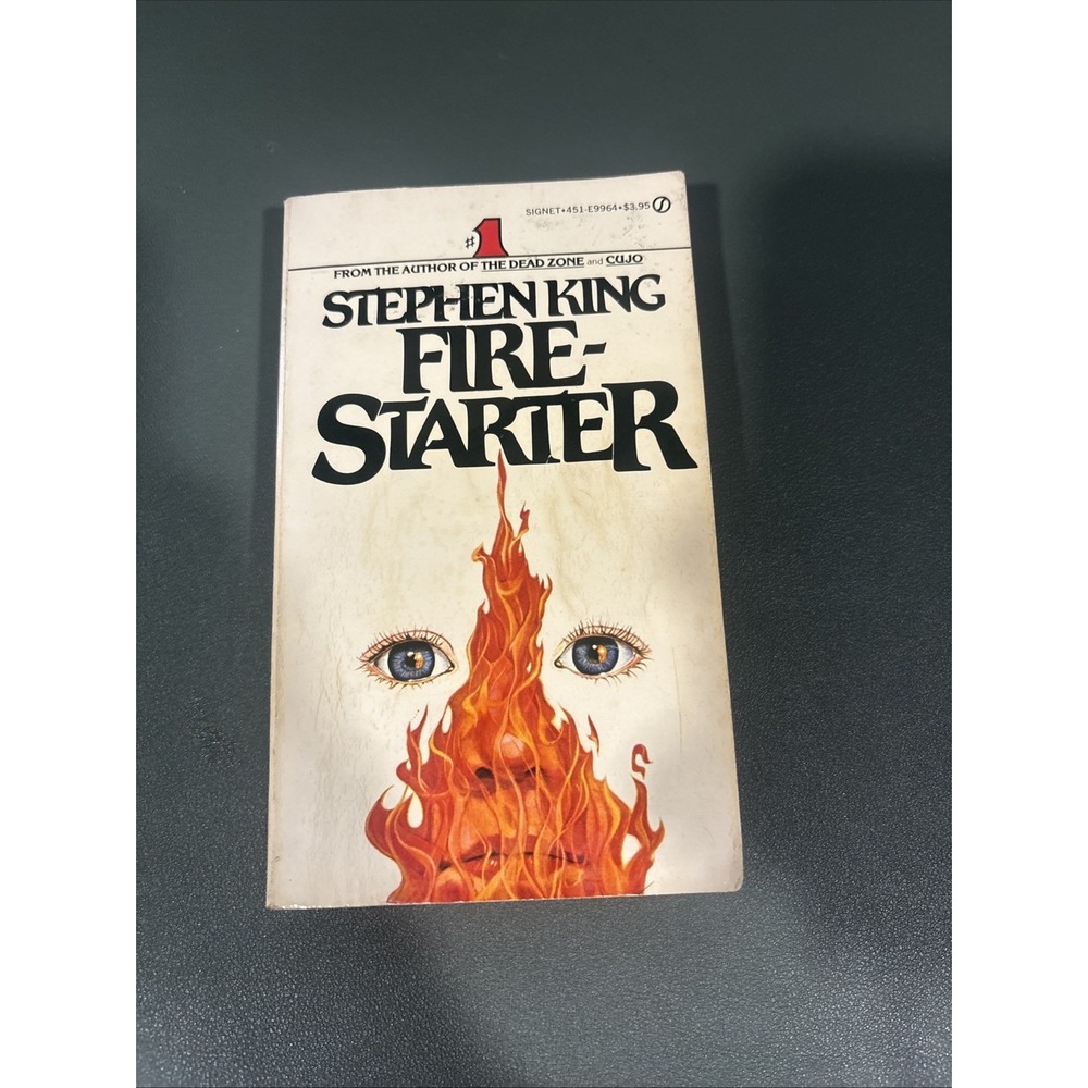FIRESTARTER Stephen King Vintage 1981 Signet Paperback 2nd Printing White Cover